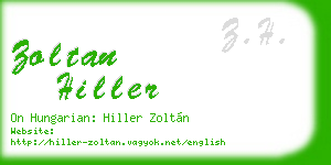 zoltan hiller business card